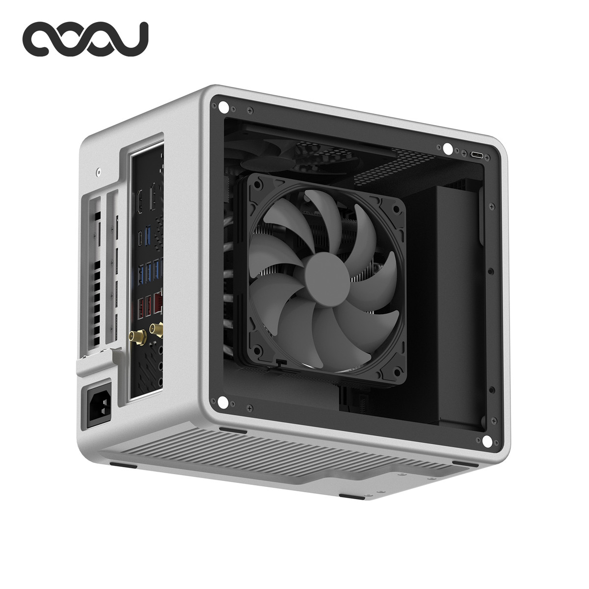 COOJ麻雀MQ6全铝合金一体成型itx小机箱 台式mini桌面A4