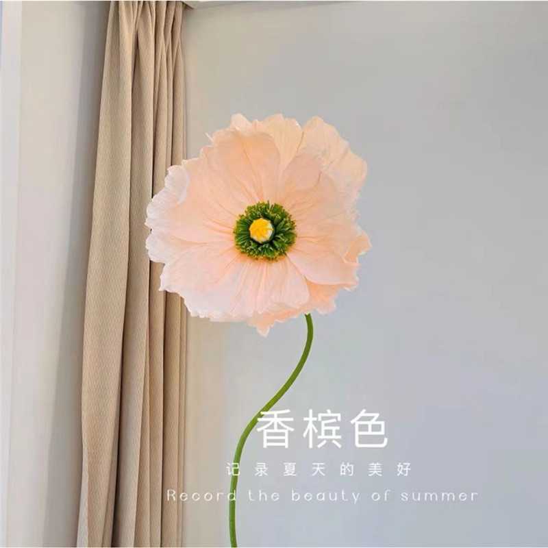 婚庆道具商场橱窗摆件背景花艺虞美人真成品花纸花装饰包邮新人新