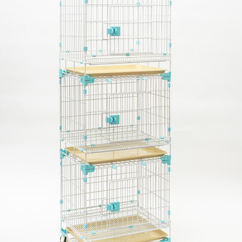 泊艺设计折叠卡扣狗笼方刚特大型犬猫咪小型犬叠放跑笼展示