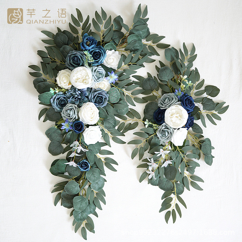 欧式门楣花拱门花婚礼庆典背景装饰热销户外玫瑰绢花仿真花