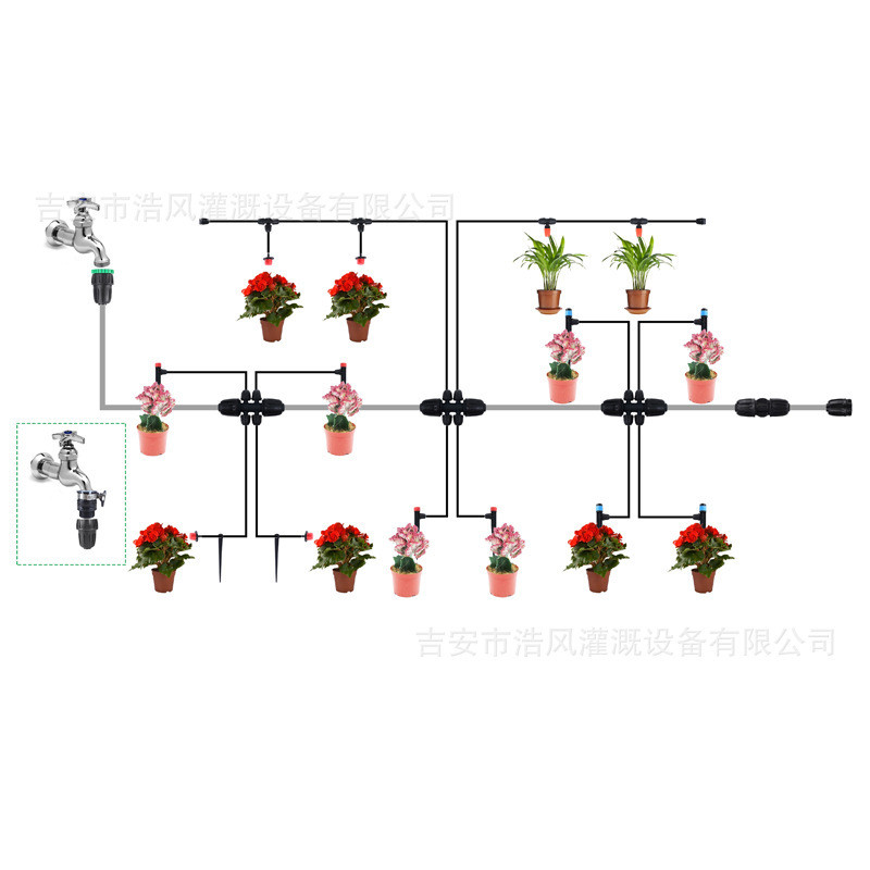 2024新品3+20米自动浇花器滴灌套装浇水灌溉微喷花园套装