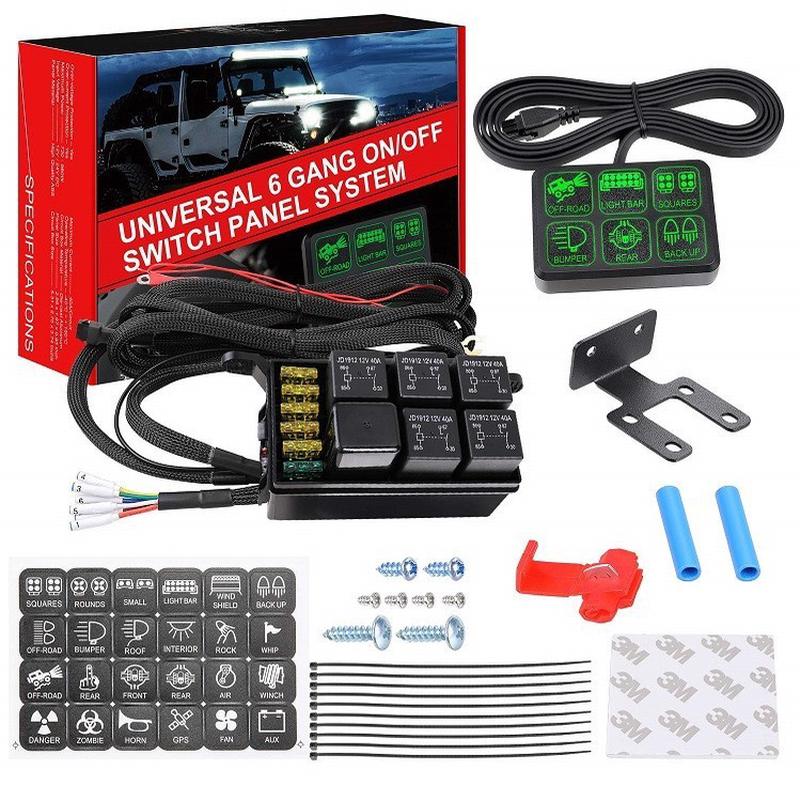 6路8路大功率灯具改装控制盒套装汽车汽车灯触摸开关rgb集成开关