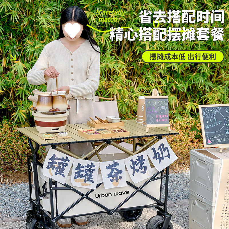 小推车手推车买菜拉车拖车折叠轻便购物拉货户外露营拉杆摆摊拉车