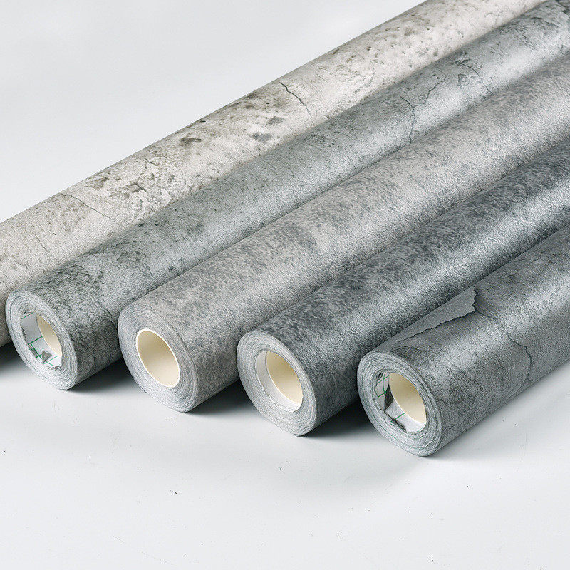 sxp自粘翻新贴防潮墙布纯色墙咔布pvc水泥墙自贴壁纸厂家直销