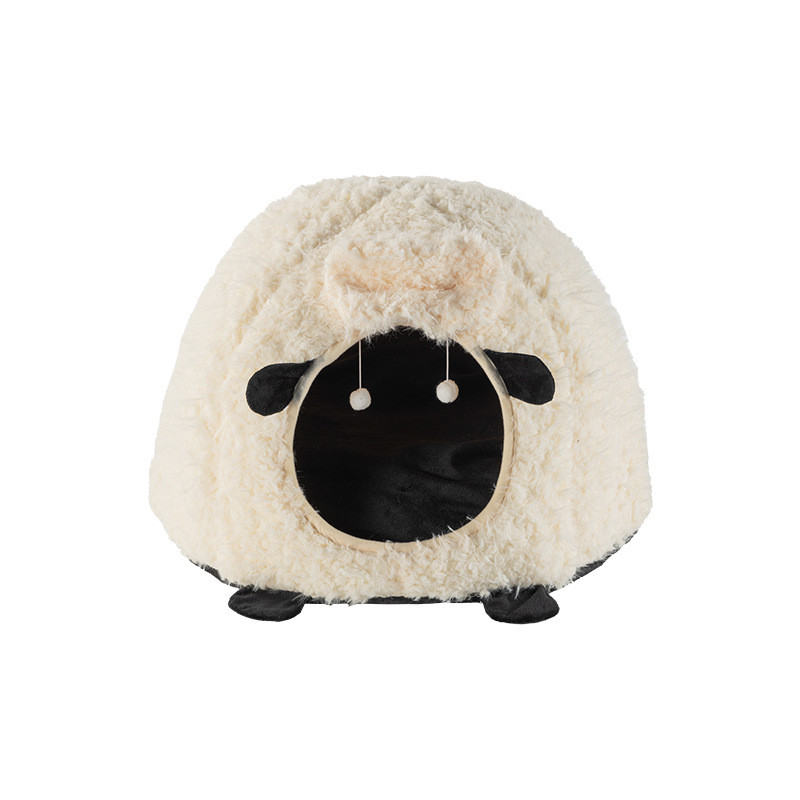 新款猫窝小羊窝狗窝冬天加厚封闭式宠物窝大号系列保暖蒙古包猫窝