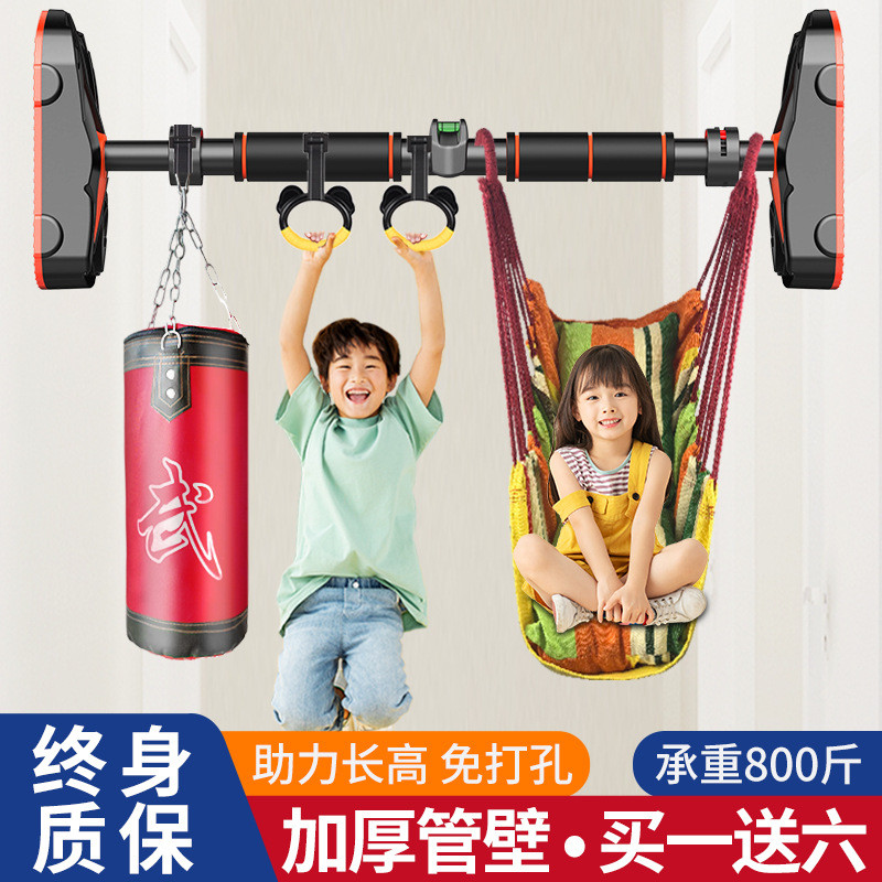 热销批发门上单杠家用健身器材引体向上杆免打孔儿童吊环室内