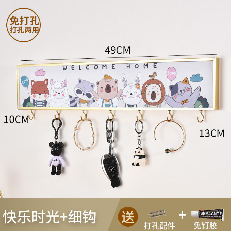 入户门创意钥匙门后壁挂衣服挂钩可爱玄关挂衣架儿童房卧室挂云邦