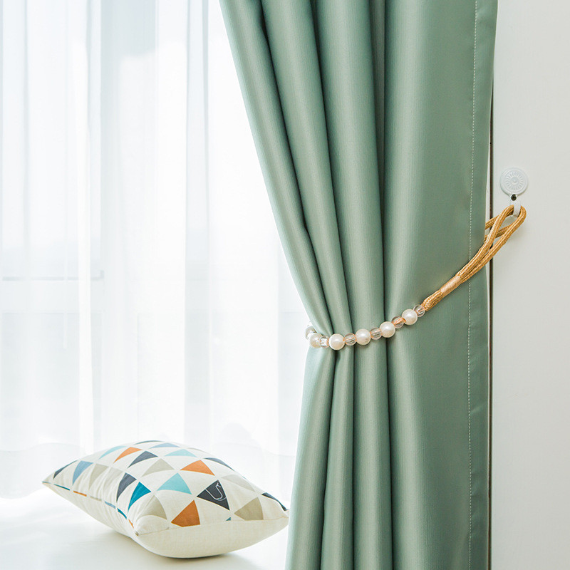 柯桥窗帘新丝棉现代简约酒店布料批发遮光窗帘工程客厅窗帘布