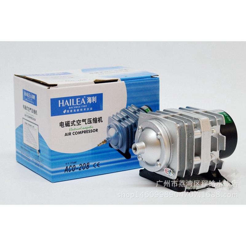 海利ACO-208电磁式空气压缩机25W45L/min水族箱鱼缸鱼池增氧