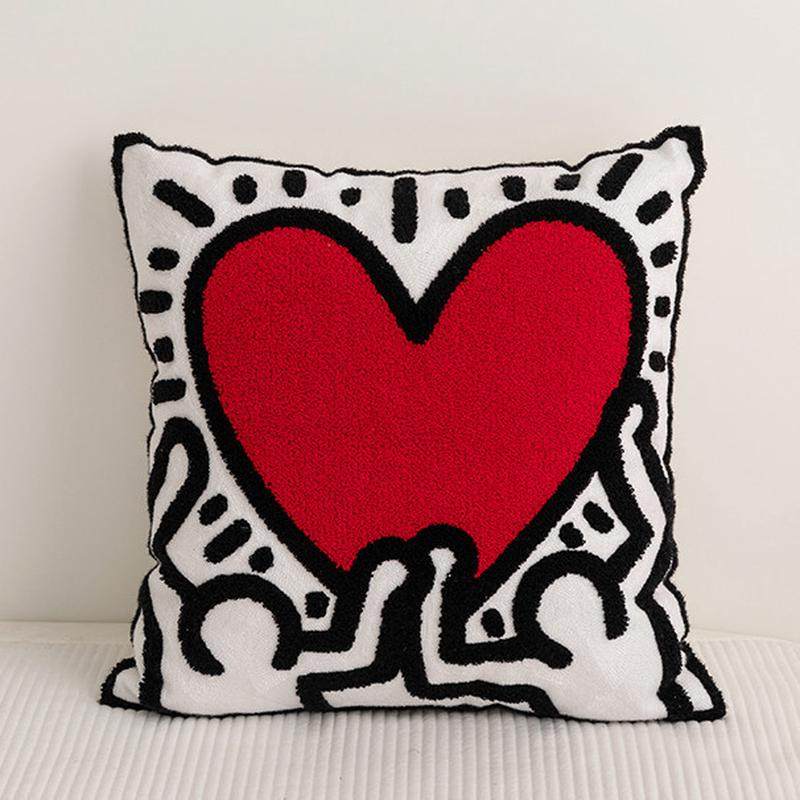 波点线条靠枕套ins风抱枕沙发客厅抽象人脸艺术北欧轻奢床上靠垫,居家布艺,靠垫/抱枕,淘宝优惠券,粉丝福利购,淘宝优惠卷