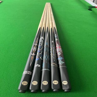 进口撞球台球杆冲杆开球杆小头中式杆八斯诺克桌球杆大头入门黑