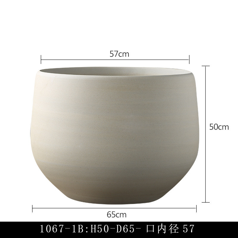 l!素烧陶罐大花瓶摆件客厅落地盆花装饰品简约绿植陶瓷花器花插花