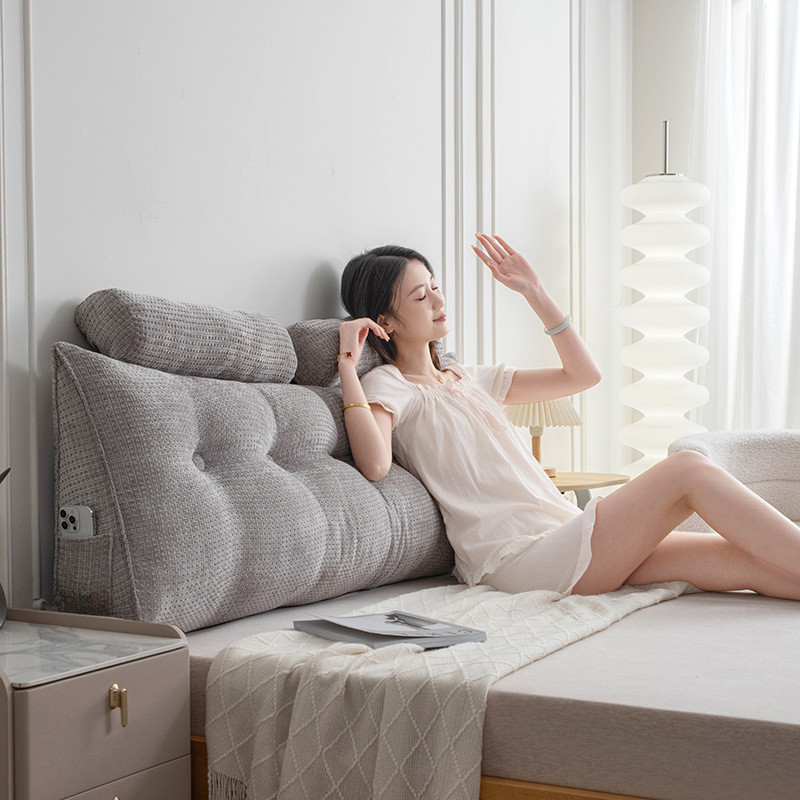 热销床头飘窗靠枕沙发立体靠背垫床上看书软包靠垫护腰榻榻米床靠