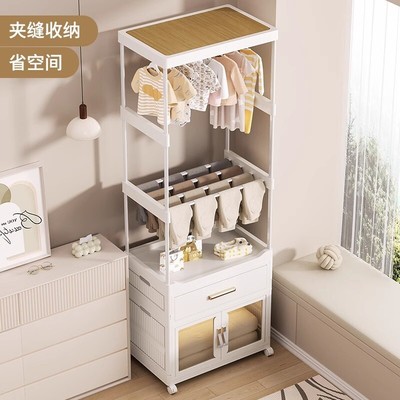 门厅铁艺衣帽架进门口鞋柜衣架一体落地式挂衣架靠墙式挂包陈之堔