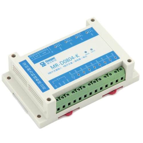 八路开关量输入四路开关量输出 数字量采集控制 485继电器输出