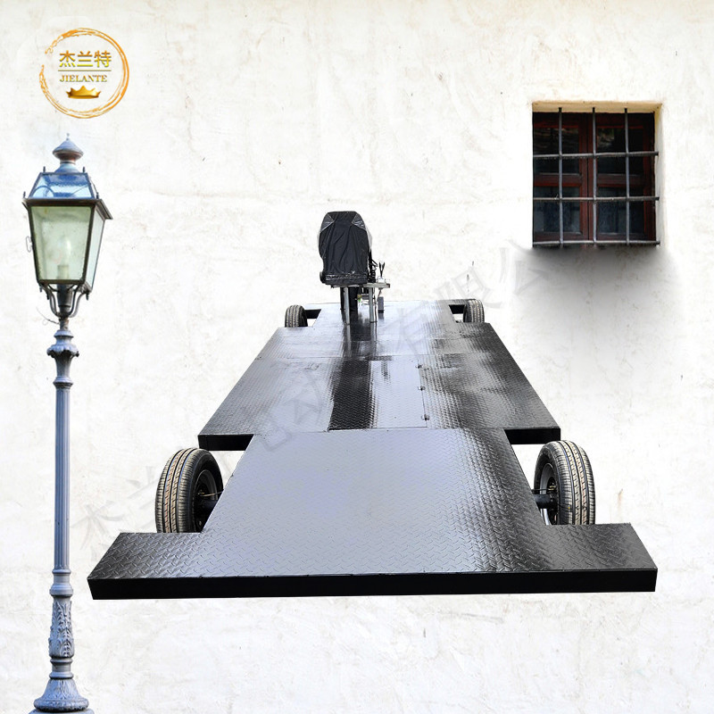 热销电动四轮平板通用型底盘可做街边餐车凉菜车巡游花车旅游房车