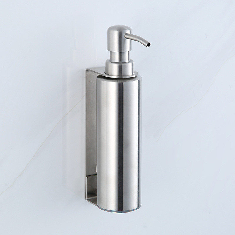 酒店手按定制皂液器不锈钢给皂器立式洗手液瓶子壁挂按压皂液器