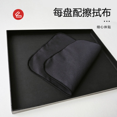 热销推扣不锈钢收纳盒戒面裸钻彩宝石盒子珠宝玻璃港式透明展示盒