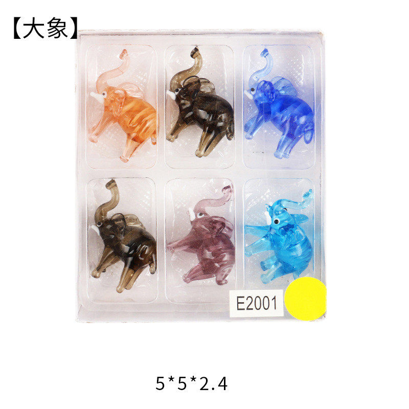 精品手工琉璃可爱小绵羊动物盒装摆件淄博琉璃猴子套装旅游纪念品