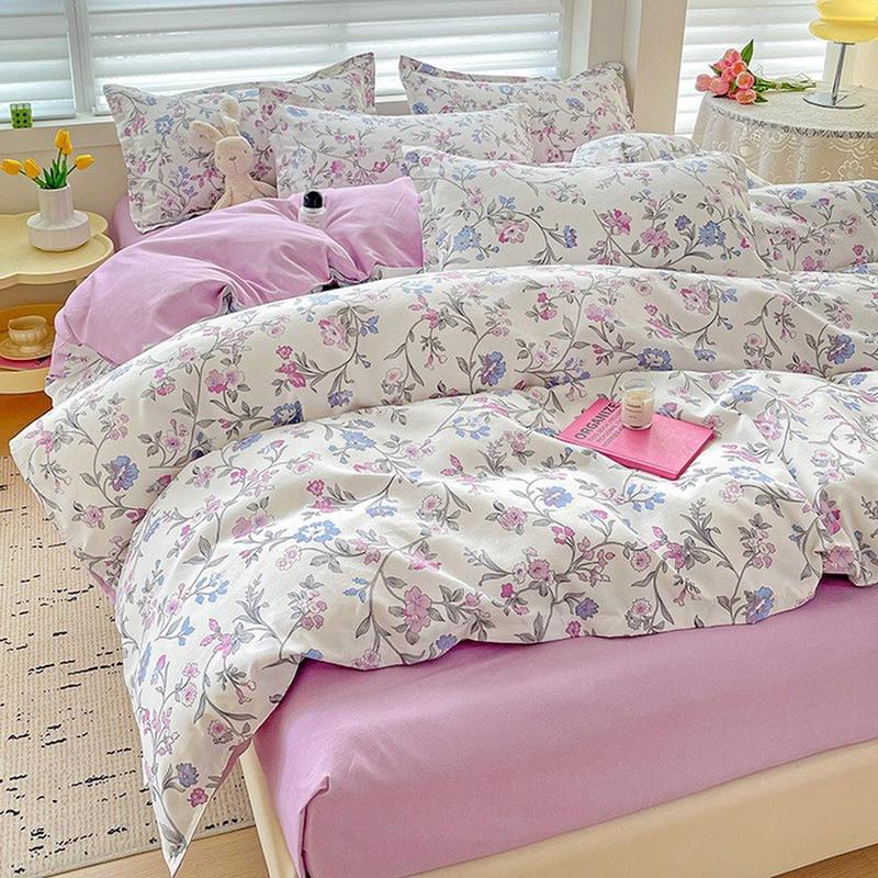 100床单被套磨毛亲肤棉四件套加厚纯宿舍三件套卡通床上用品四季