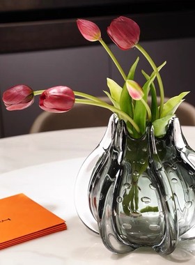 热销软装家居卧室简约现代饰品样板房间花器插花书房艺术轻奢花瓶