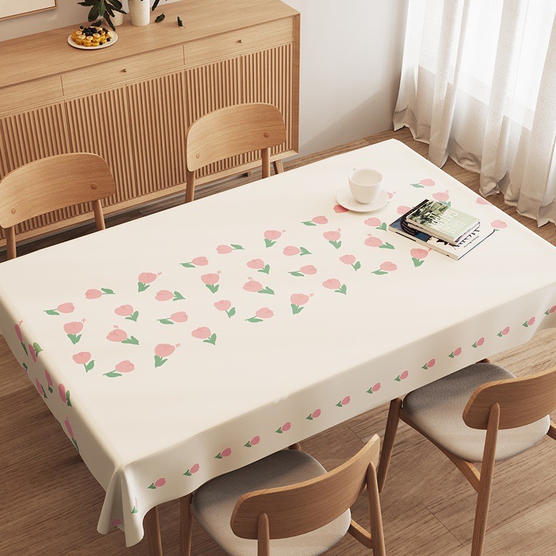 桌布免洗防水防油防烫小清新PVC餐桌布长方形桌垫茶几布桌布台布