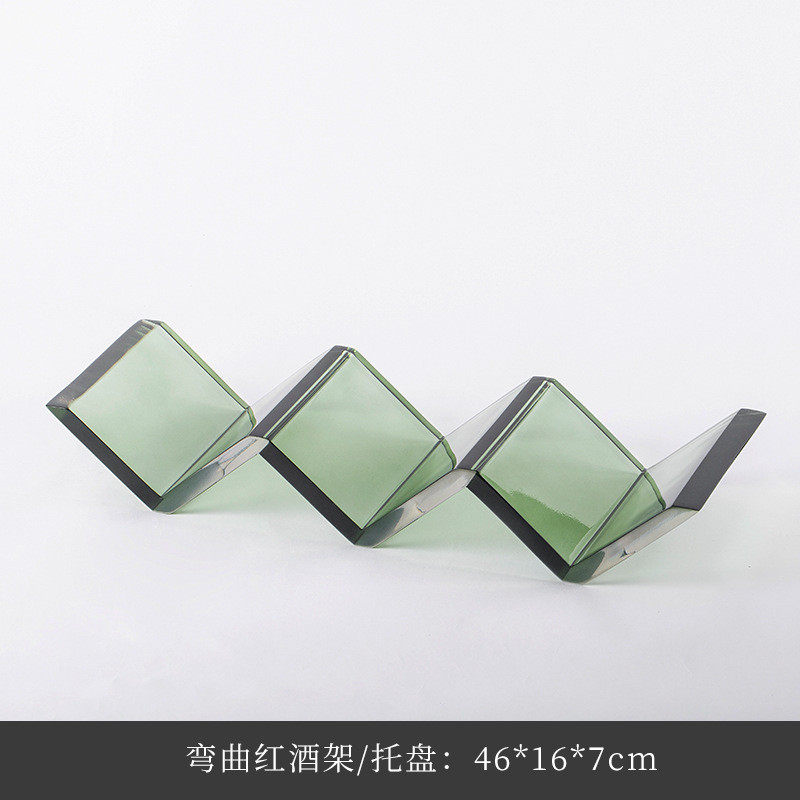 大千新品组合托盘架树脂工艺品绿色干花花瓶创意现代样板间桌面
