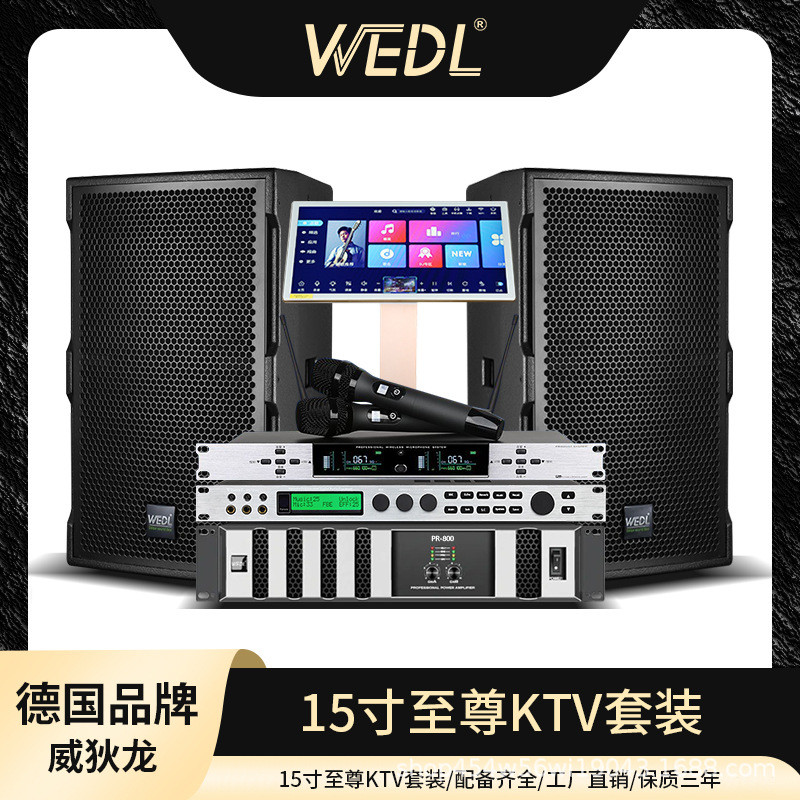 德国WEDL专业音箱12寸15寸 家用会议娱乐KTV包厢舞台演出音响套装