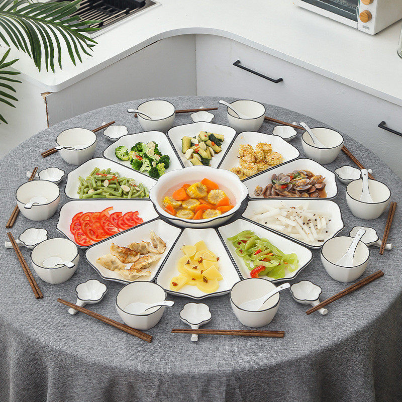 过年大陶瓷拼盘餐具组合抖音网红家用创意团圆尺寸圆桌菜盘子fy8,家装主材,台上艺术碗盆,淘宝优惠券,粉丝福利购,淘宝优惠卷