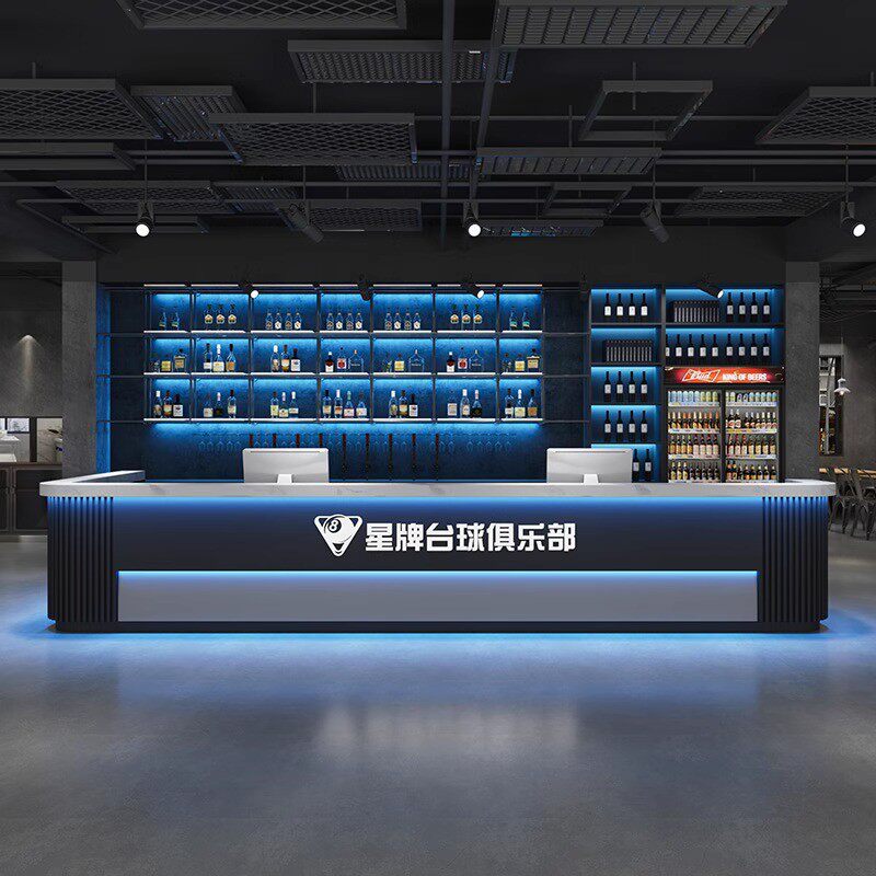 酒吧台球馆收银台多功能舞蹈酒店健身房电竞室前台接待台转角吧台