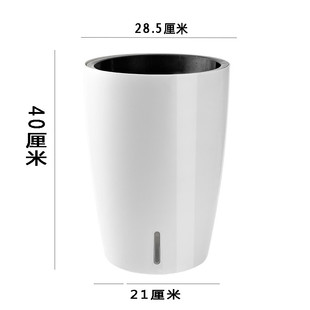 懒人自动蓄水落地花盆北欧简约客厅商场大号圆形自动吸水塑料花盆