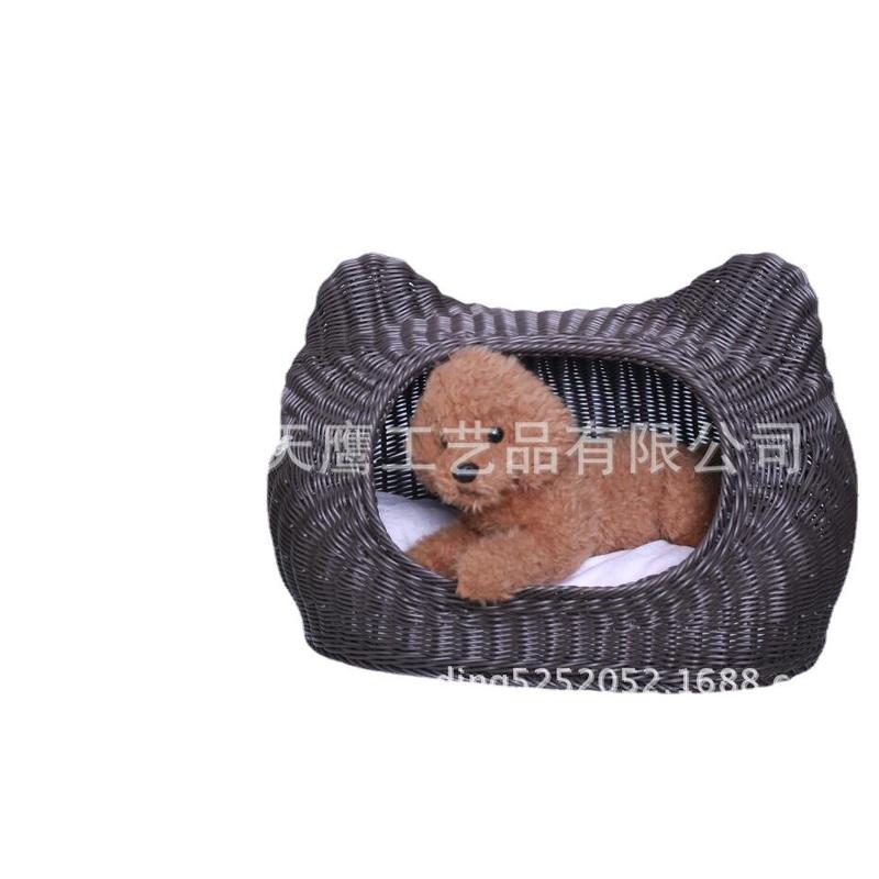 宠物批发编织猫窝半封闭式现货吊床手工宠物窝四季通用宠物篮
