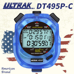 电子秒表dt495p定尔志ultrak排赛克500道3奥显示计时器田径训练