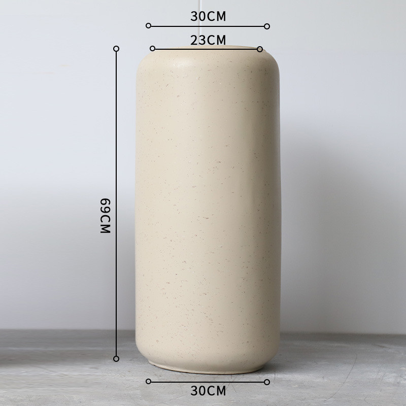 简约泥镁落地花盆北欧艺术客厅商场大口径大号绿植盆栽装饰软装盆