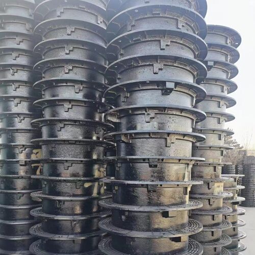 吨球墨铸铁防沉降井盖加筋强双层承重60重型700*900雨水井盖厂家
