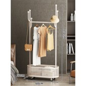 轻奢卧室衣帽架家用室内收纳阳台移动衣服架子落地简易晾衣杆