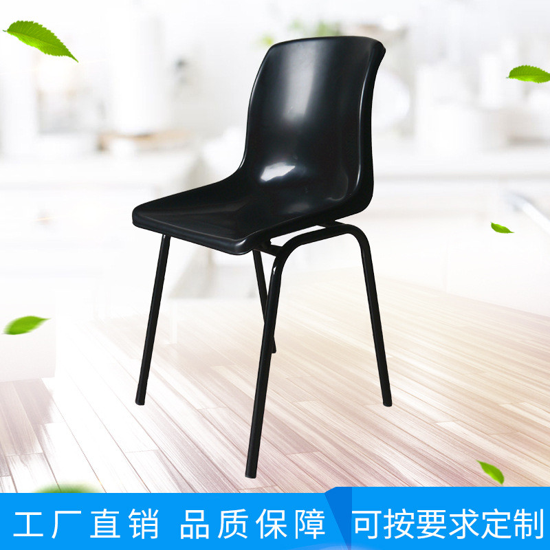 靠背四脚防静电椅子钢塑椅子车间流水线防静电工作椅塑料椅加固凳