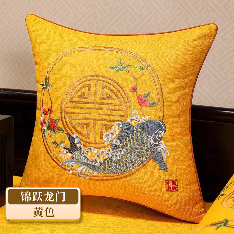 中式实木家具沙发垫红木沙发坐垫抱枕罗汉床靠枕古典乳胶五件套