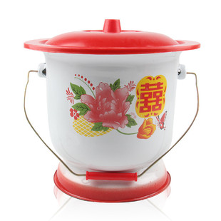 批发防滑老式搪瓷高脚痰盂老人痰盂桶便盆儿童坐便器子孙儿童