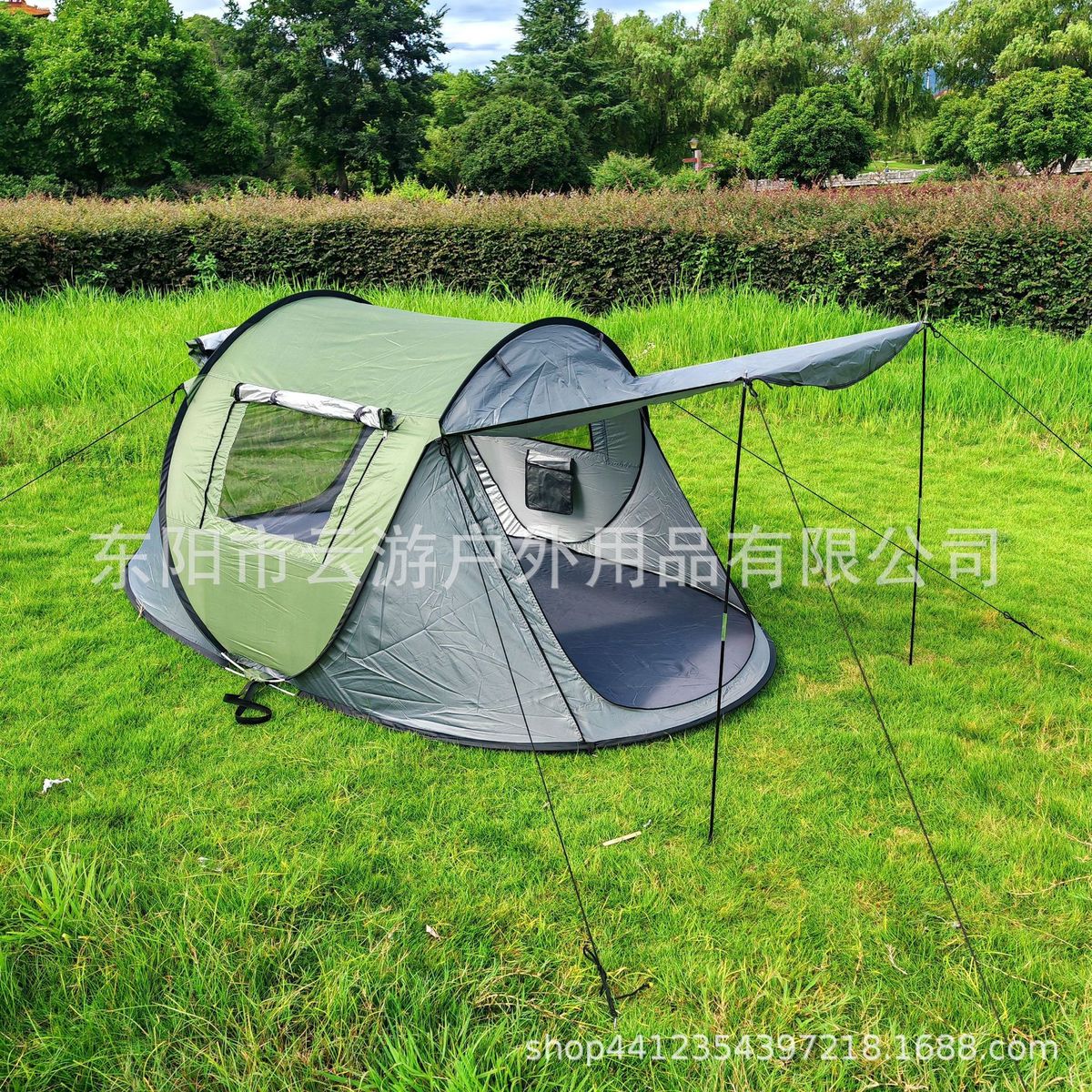 户外全自动速开5-8人沙滩安3-4人露营船型手抛帐篷现货免野营