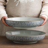 仿古青大汤碗商用特大号酸菜鱼大盆碗水煮鱼毛血旺专用陶瓷碗汤盆