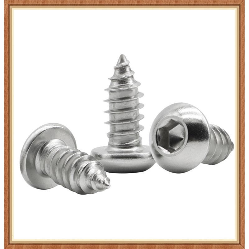 热销304不锈钢内六角盘头自攻螺钉m3 m4 m5m6平 半圆头内六角自攻