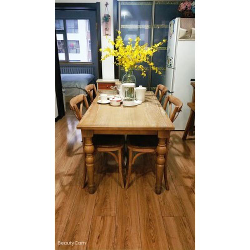 美式实木餐桌长方形小户型家用4人6人8咖啡厅桌椅组合餐厅家具人
