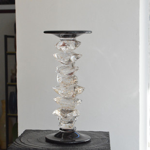 法式中古手工琉璃烛台复家居装饰球形艺术古多样板间美学软装台面