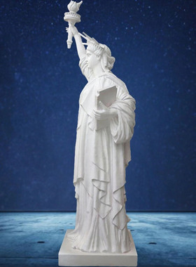 美术素描教具石膏模型摆件胸像石膏雕像自由女神全身大型石膏像