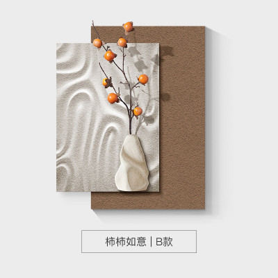 立体肌理玄关挂画式极简客厅沙发背景墙装饰画高级感走廊过道画意