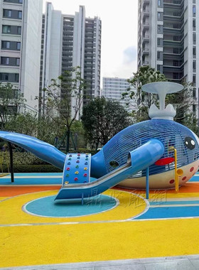 大型美陈雕塑厂家承接室外大型幼儿园滑梯游乐设备景观雕塑不锈钢