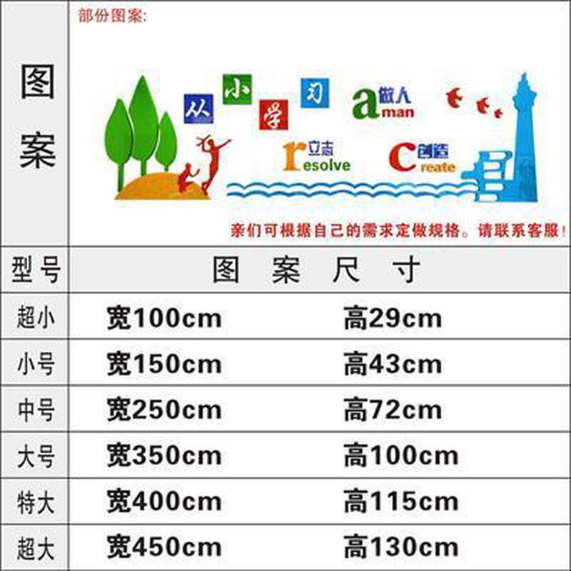 从小学习贴画装饰楼梯3d立体亚克力墙贴背景墙布置走廊学校教室贴