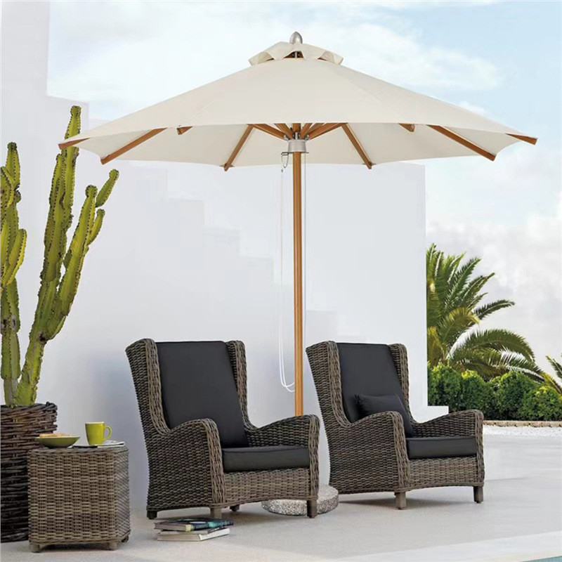 户外遮阳伞庭院中柱伞圆形沙滩伞酒店游泳池太阳伞花园咖啡厅大伞