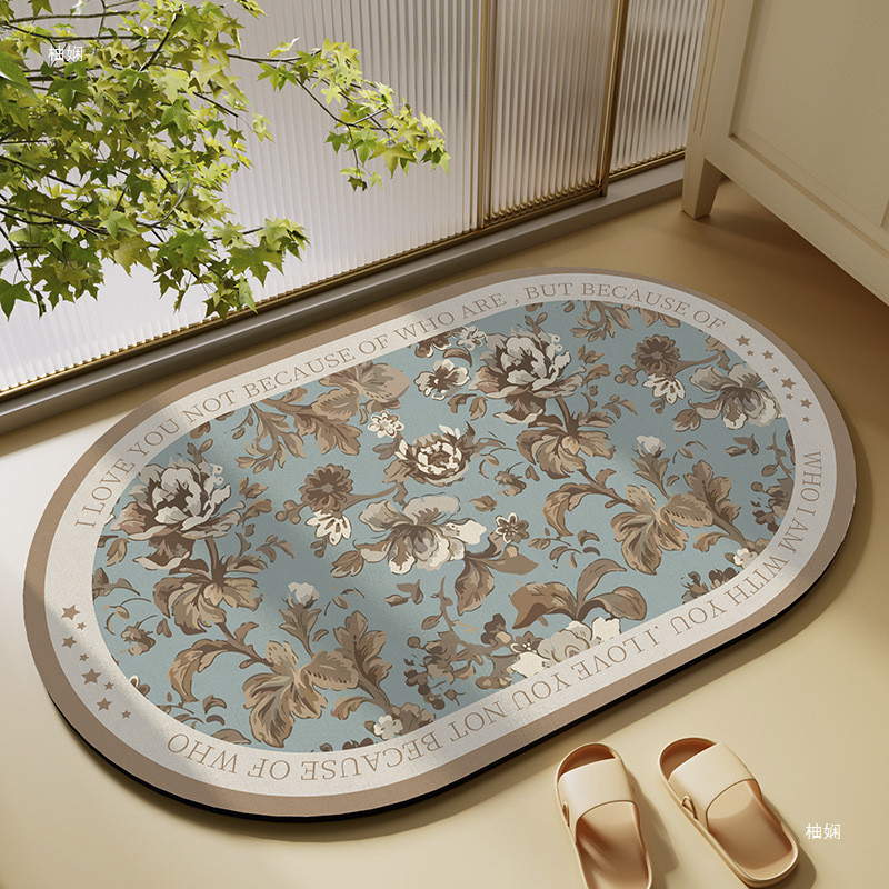 浴室防滑地垫硅藻泥吸水垫入户门垫进门洗手间厕所门口脚垫卫生间